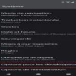 désactiver les options d’animation étape 1
